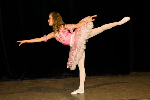 Baletka při tanci